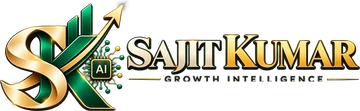 Sajit Kumar Growth Intelligence logo in emerald green and gold